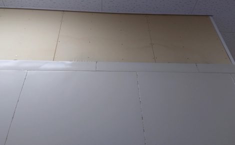 岡崎市　量販店　天井ジプトーン、壁面、除カビ防カビ工事