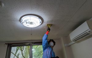 老人ホーム　名古屋市北区　天井ジプトーンカビ除去施工