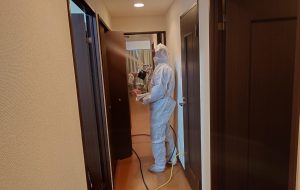 愛知県名古屋市昭和区　マンション居室　除菌クリーニング