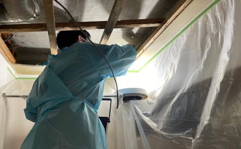 愛知県小牧市　マンション居室　漏水事故後　除カビ処理施工及び空間除菌
