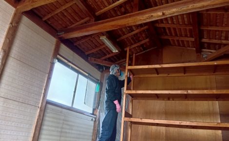愛知県名古屋市中村区　倉庫内除外カビ除菌処理施工