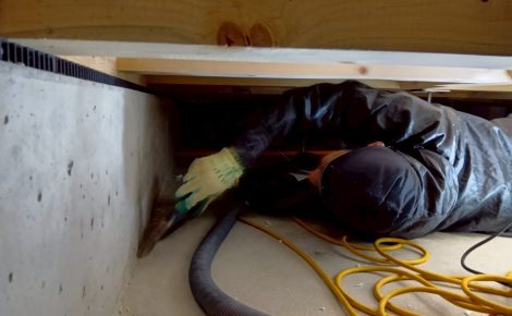 岐阜県岐阜市　戸建住宅床下　除カビ処理施工