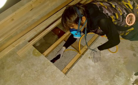 愛知県名古屋市中川区　マンション漏水事故後　除カビ除菌処理施工
