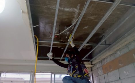 愛知県名古屋市中川区　マンション漏水事故後　除カビ除菌処理施工